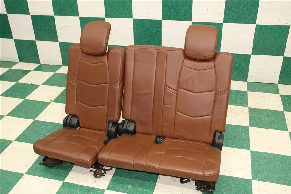 15' ESCALADE Brown Leather Rear Back Third 3rd Row Power Folding Seat Assembly Foto 2 de 4