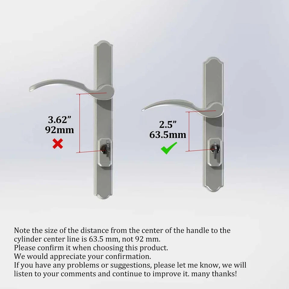** NEW Storm Door / Screen Door Handle with Deadbolt Lock | Brushed Nickel | - Image 3 of 4