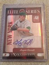 LOGAN VERRETT 2011 Donruss Elite Extra Edition #13 Elite Series AUTOGRAPH #/199
