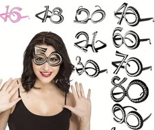 50th Birthday Eyeglasses - Party Number Crystal Frame, EyeWear Decorationn