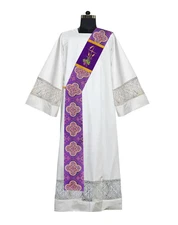 Deacon Stole with Wheat and Cross Embroidery – Liturgical  Vestment
