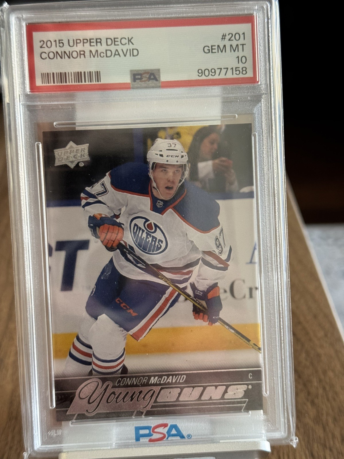 🔥2015 Upper Deck Connor McDavid Young Guns #201  Rookie PSA 10 Gem Mint Oilers