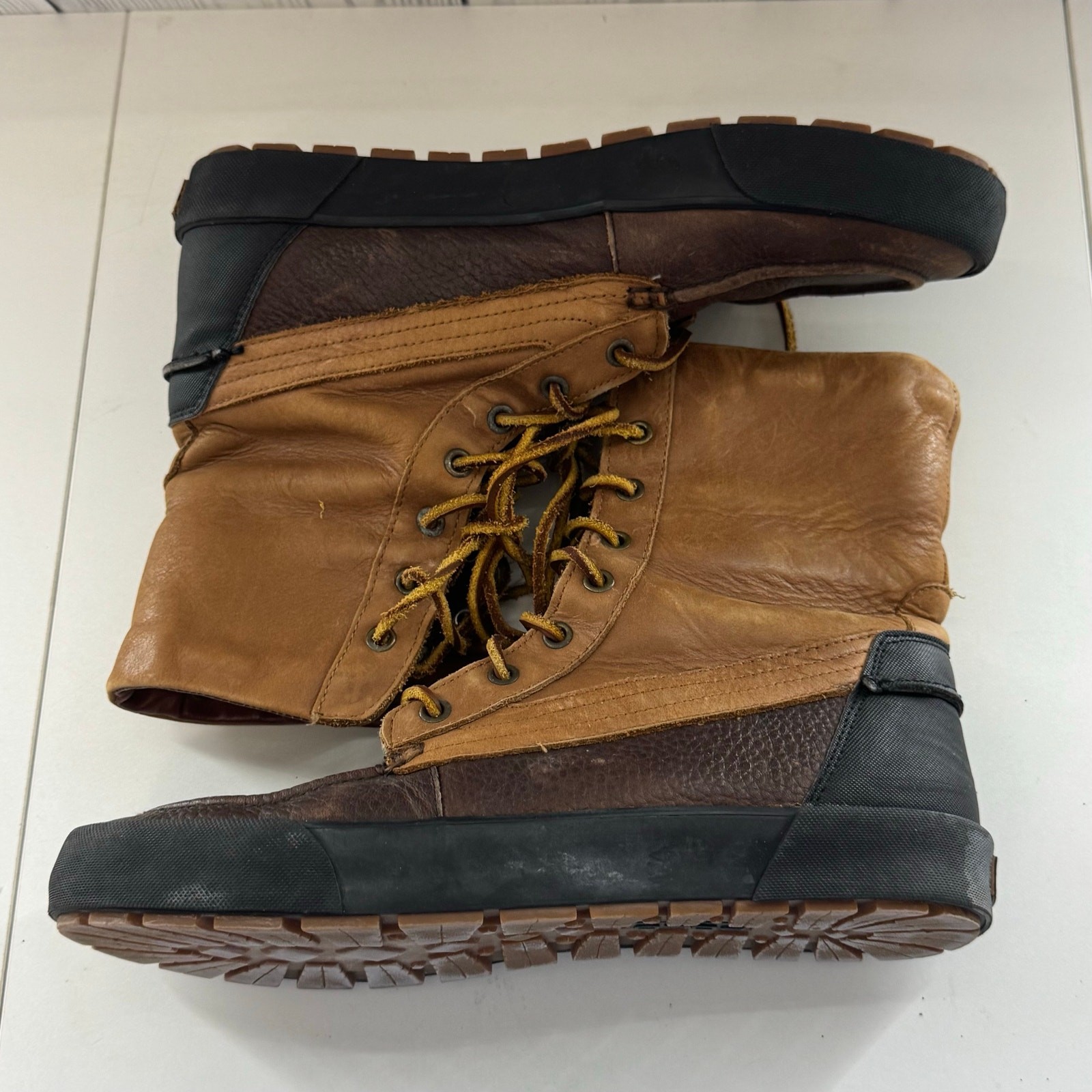 HTF Polo Ralph Lauren Declan Sherling Leather Mid Boot Size 10 image 4