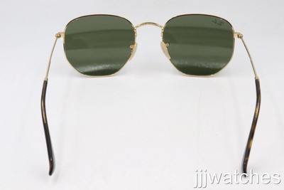Buy Ray-Ban RB3548N 001/30 51-21 Hexagonal Sunglasses - Gold  display picture 2