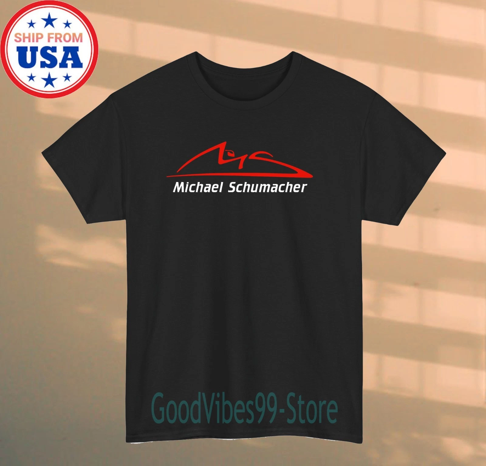 Schumi Racing Legend Michael Schumacher Men's Black Size S-5XL