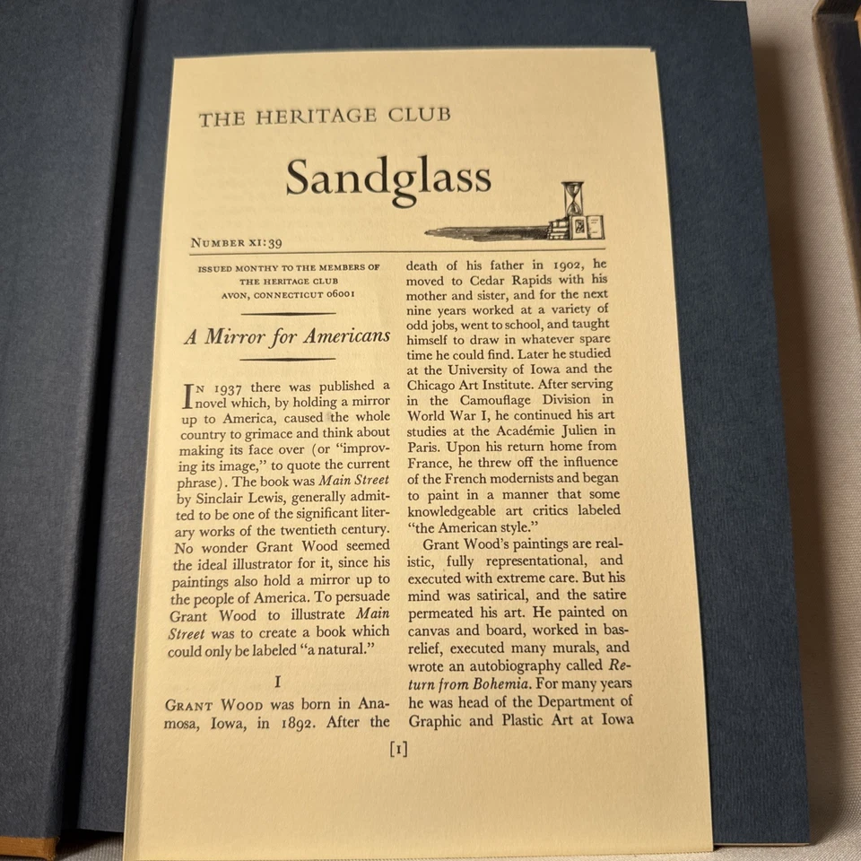 Main Street | by Sinclair Lewis | Heritage Press | 1965 | HC/SC | Sandglass Foto 3 de 4