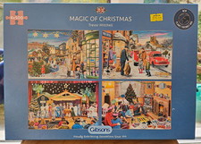 Gibsons 4 X 500 Piece Jigsaw Puzzles,  Magic of Christmas