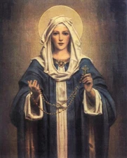 OUR LADY OF THE ROSARY Catholic print picture poster print Home Decor