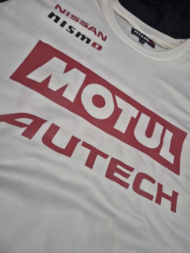 Nissan Motor GTR Team Motul Red And White Shirt Size Large KWA0060K39 Nismo - Foto 5 di 10