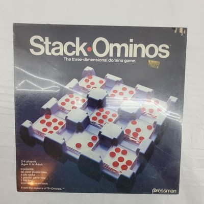 Vtg 1978 SEALED Stack Ominos Game #4426 NEW Pressman 3D Dominoes Board Strategy