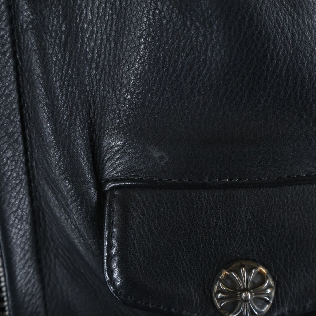 CHROME HEARTS JJ DEAN V3 Dagger Zip Riders Leather Jacket Black Used c5ab0b7f8a3 thumbnail 6