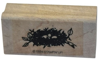 Stampin Up Rubber Stamp Birds Nest Nature Spring Bird Craft Scrapbooking Tool
