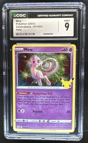 2021 Pokemon SWSH Celebrations Mew Holo #011/025 CGC 9