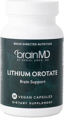 Brain MD Lithium Orotate 60 Capsules Exp 11/2028 New Sealed