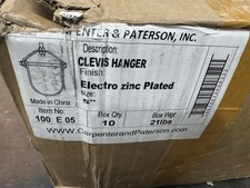 Stolarka & Paterson 5" Clevis Wieszak na rury Elektro ocynkowane pudełko 10 100E05