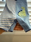 First Impressions Blue And White Striped Dinosaur Romper Baby 3-6 Months — photo 5