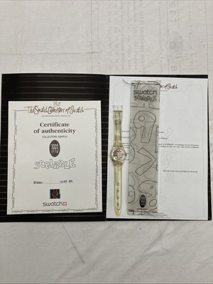 SWATCH SCRIBBLE Vintage 1993 Echtheitszertifikat neu ungetragen »