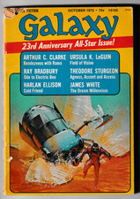 Galaxy Science Fiction Magazine (Oct. 1973) Clarke, Bradbury, Ellison, LeGuin GD