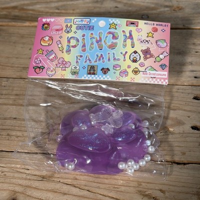 ORB Squishy Toy Pinch Family New Cat Paw Purple Silicone