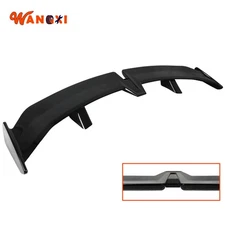 55" Universal Rear Trunk Spoiler Wing Sedan Glossy Black PRO Style W/ Adhesive