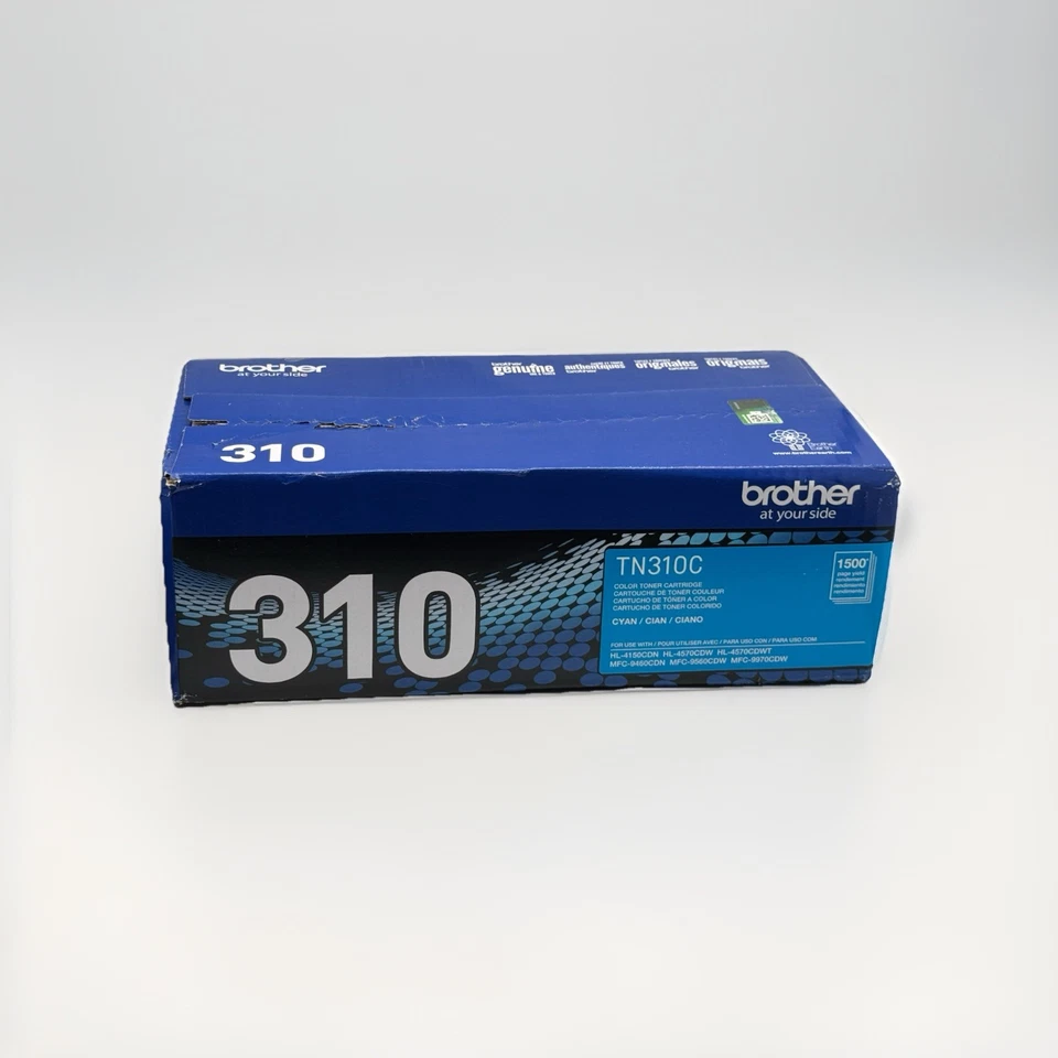Genuine Brother TN-310C Cyan 1500 Page Yield/Original Color Toner Cartridge - Image 2 of 4