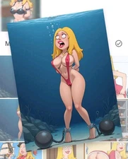 Vv FanArt Card aceo Print 2.5x3.5" Waifu Limited Ed Francine Smith American Dad