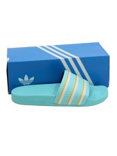 Image of Adidas Men's Sandals UK 9 Blue Striped 100% Other Slider New with tags