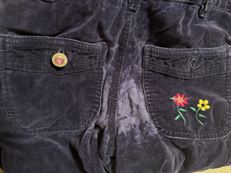 Mono de terciopelo azul vintage Looney Tunes niñas 4t Foto 3 de 3