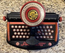 Louis Marx Junior Dial Toy TYPEWRITER, Metal Litho, 1940's-1950's Great Colors thumbnail