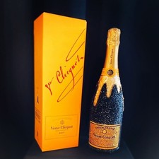 Custom Veuve Clicquot Brut Champagne Bottle   Handcrafted - One Of A Kind
