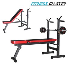 Adjustable Benches Rack Barbell Rack Weight lifting Bed Foldable Press Gym
