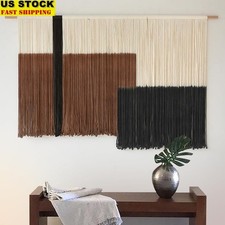 Large Macrame Wall Hanging Geometric Art Dip-Dye Modern Tapestry Home Decor New