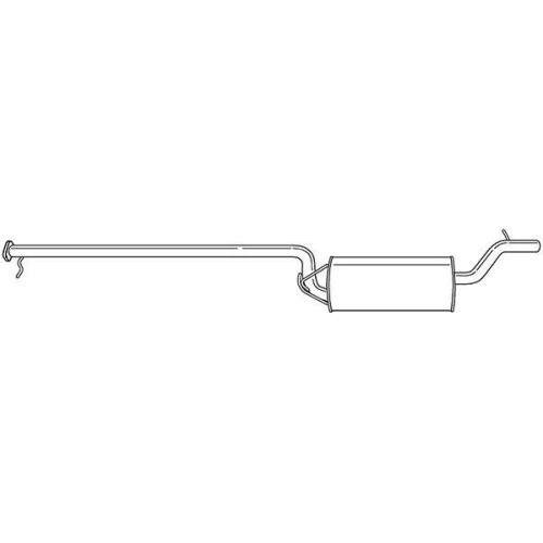 Silencieux central Ford par Sigam 25462 en acier aluminié de rechange