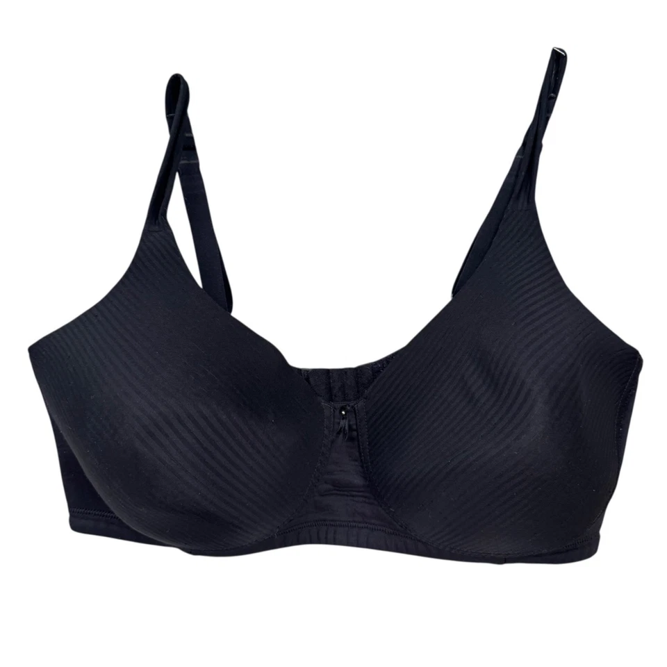 Vanity Fair Soft Cup Bra Womens Black Radiant Comfort Wireless Multiway Sz 40DD - Image 3 of 4