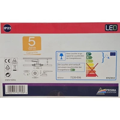 Briloner LED Einbauleuchten weiß 3er-Set3xGU10/5W (7220-036) schwenkbar - Bild 1 von 2