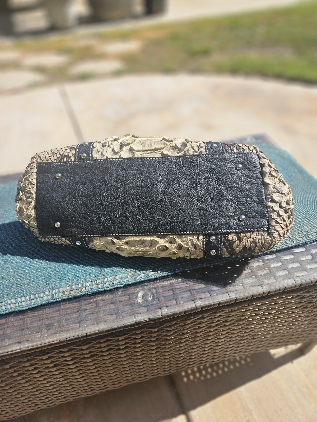 Genuine Italian Python  Hand Bag - image 5