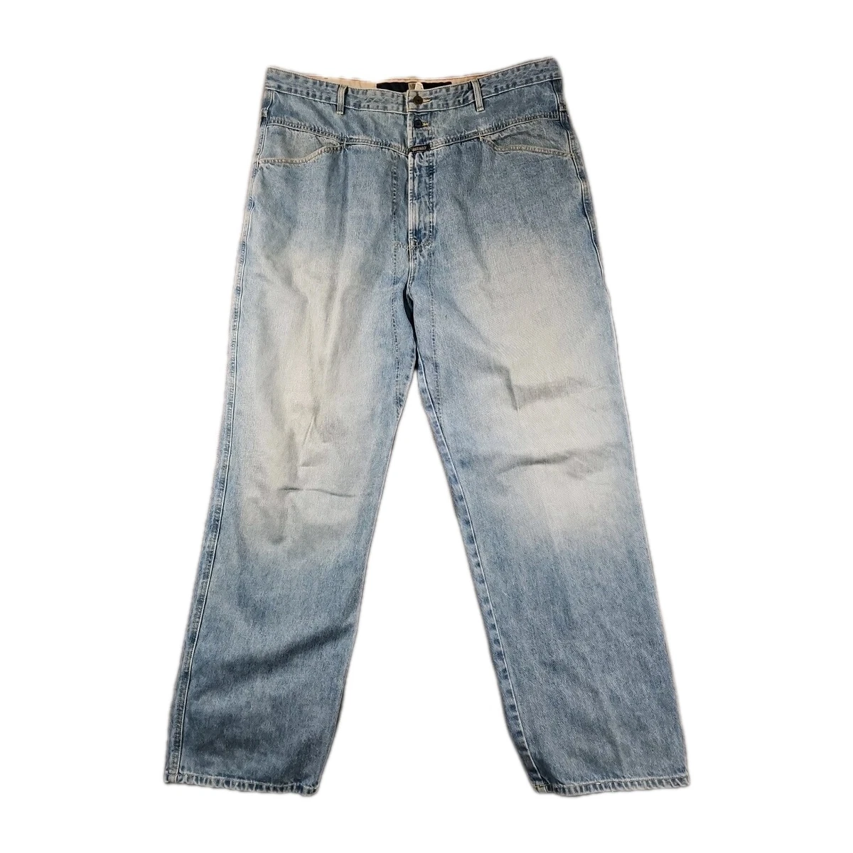 Jeans Rectos Relajados Para Hombre - Corte Holgado, Con Cordón, Tela Elástica, Ideales Para Trabajo O Diario