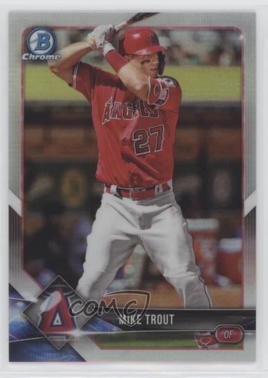 2018 Bowman Chrome Refractor 104/499 Mike Trout #37 03wt