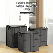 Large Clothes Storage Bag Foldable Double Zipper Quilt Blanket Closet