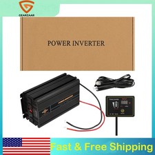 2000W Car Power Inverter DC 12V To 2AC 110V Sine Wave Solar Converter Dual Free