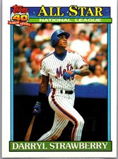 1991 Topps Baseball Darryl Strawberry New York Mets Base Card All-Star NM #402