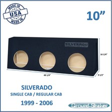Chevy Silverado 1999 - 2006 Single Cab 10" Triple Sub Box Sub Enclosure