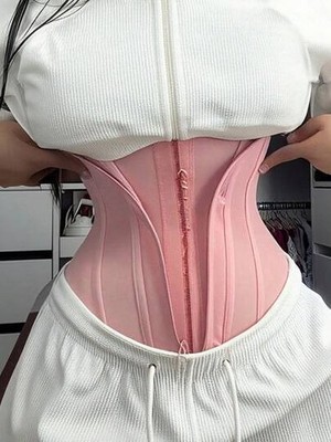 1pc Waist Trainer Belt With Zipper Girdle High Compression Body Shaper Waistband