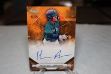 2023 Bowman Sterling Michael Arroyo Orange Refractor Auto 47/75 Mariners