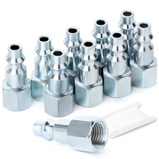 10 PCS 1/4Inch NPT Female Industrial Air Plug Pneumatic Plugs 300PSI