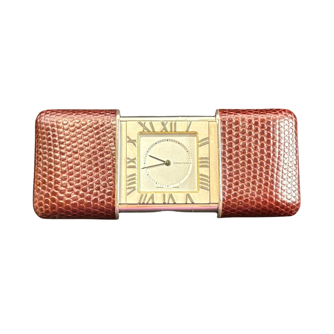 Tiffany & Co. 折りたたみ式　置時計 トラベルウォッチ　稼働品 Vintage Tiffany & Co. Swiss Travel Alarm Clock Pocket Sliding