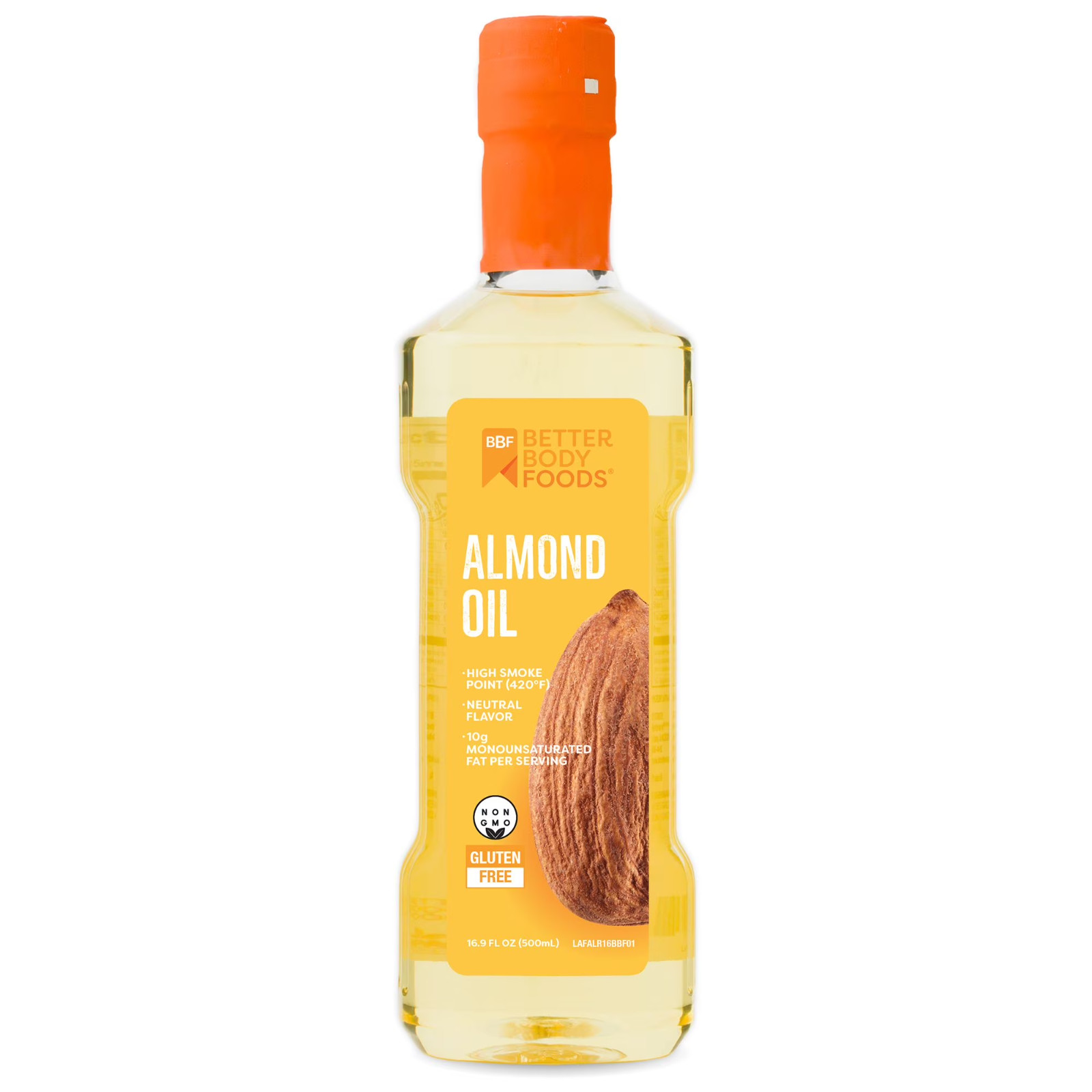 BetterBody Foods Refined Cooking Oil, Almond Oil, 16.9 Fl Oz