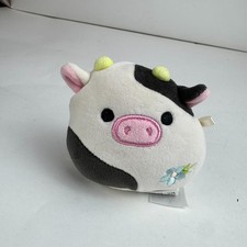 Squishmallows Connor the Cow Flower Plush Toy Stuffed Animal Jazwares Unisex
