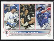 2022 Topps AL RBI Leaders (Salvador Perez/Jose Abreu/Teoscar Hernandez) LL, UER