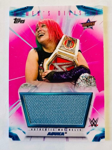 Asuka 2021 Topps WWE Women's Division Pink Event Used Mat Relic Card /150